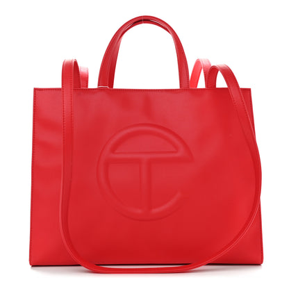 Telfar Vegan Leather Medium Shopping Bag Red 1 of 9