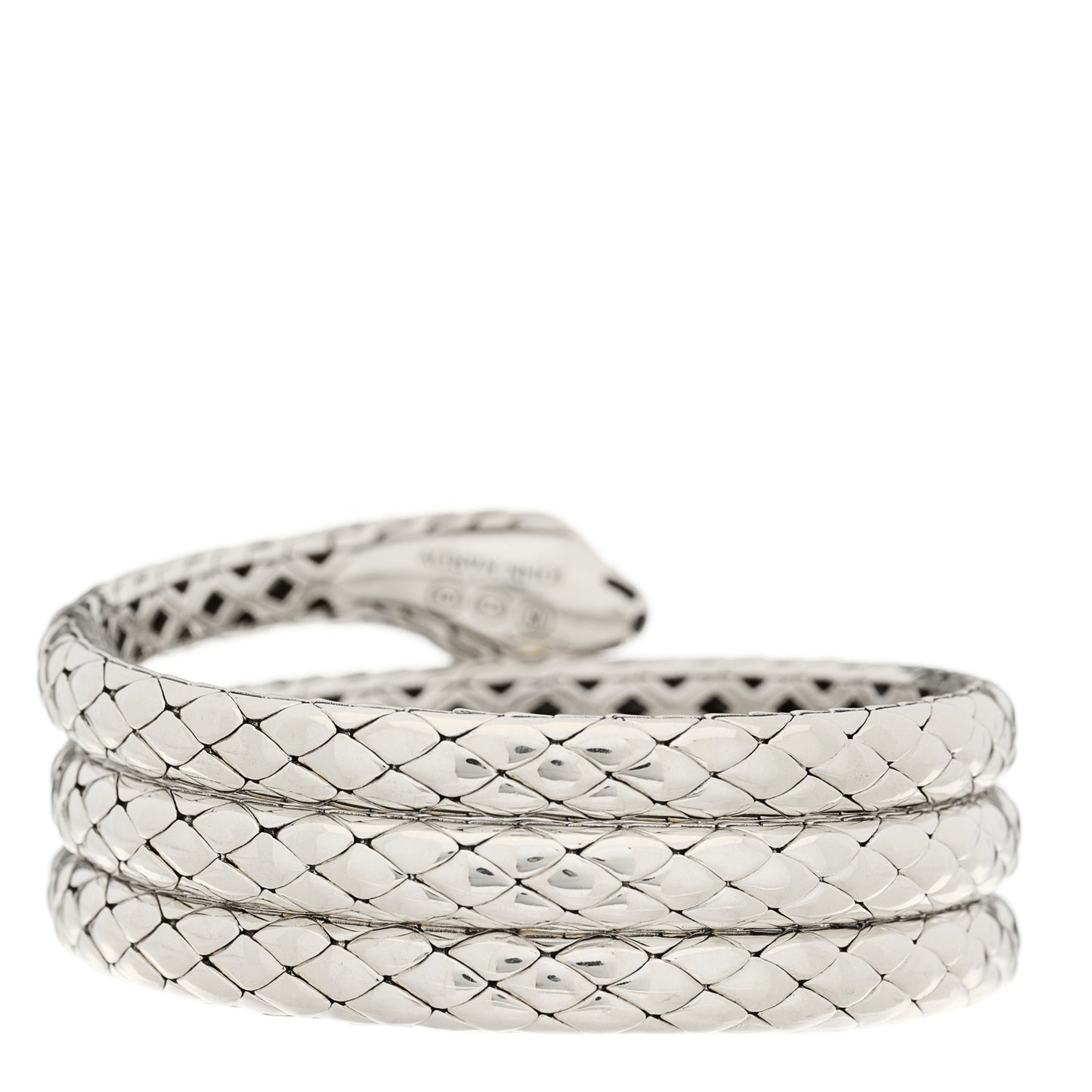 Sterling Silver 18K Yellow Gold Snake Triple Wrap Bracelet