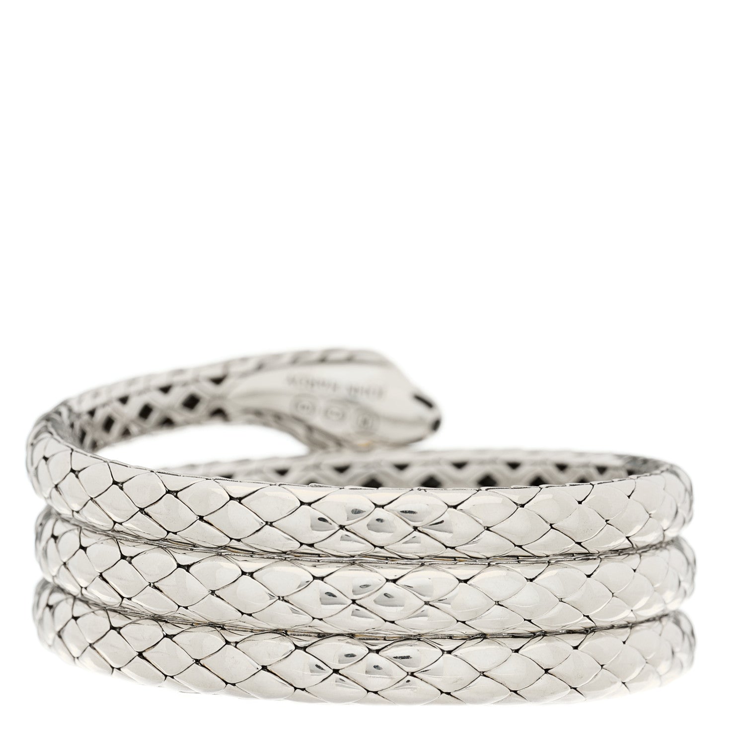 John Hardy Sterling Silver 18K Yellow Gold Snake Triple Wrap Bracelet 2 of 3