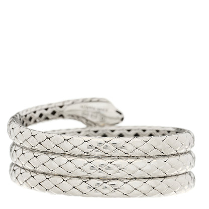 John Hardy Sterling Silver 18K Yellow Gold Snake Triple Wrap Bracelet 2 of 3