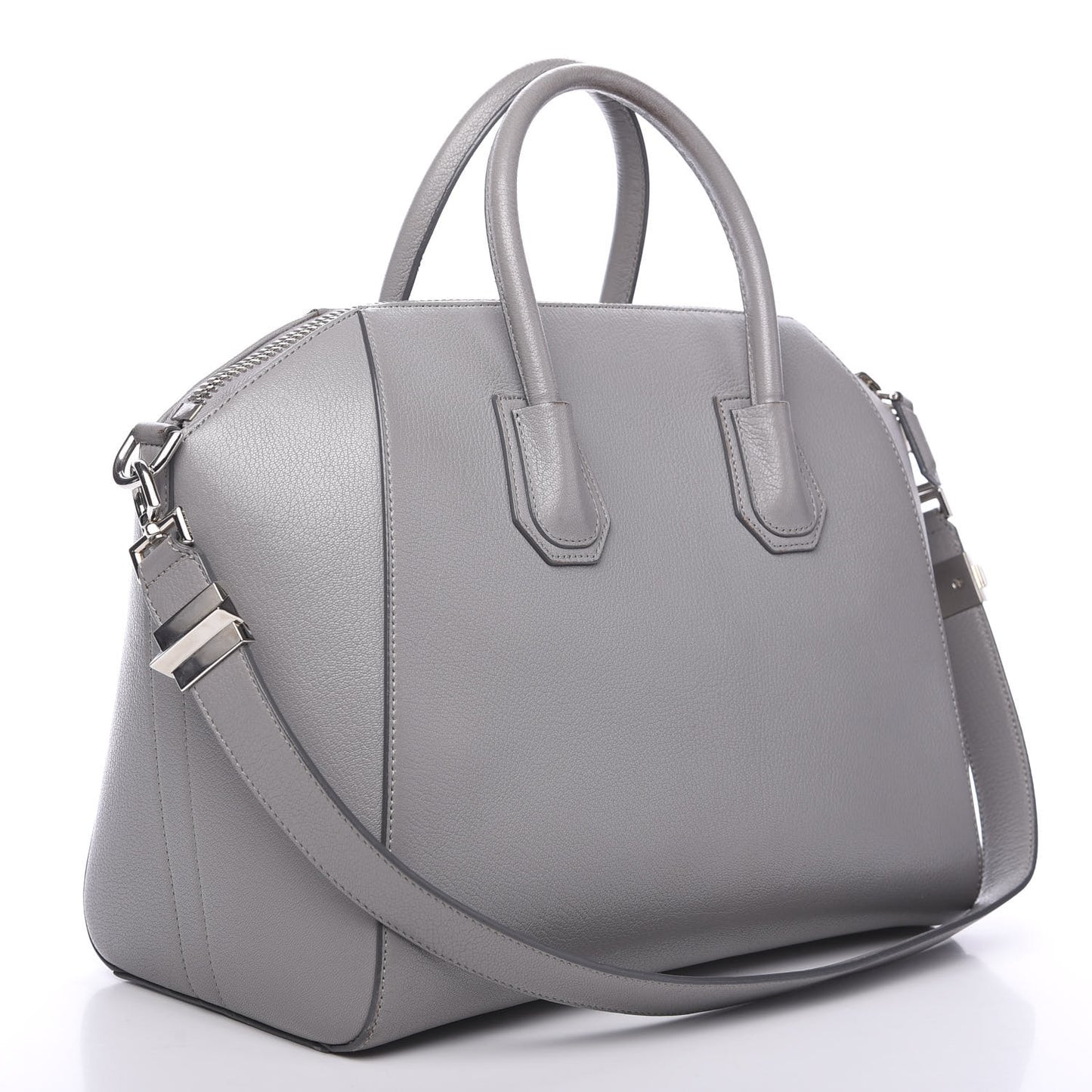 Sugar Goatskin Medium Antigona Pearl Grey