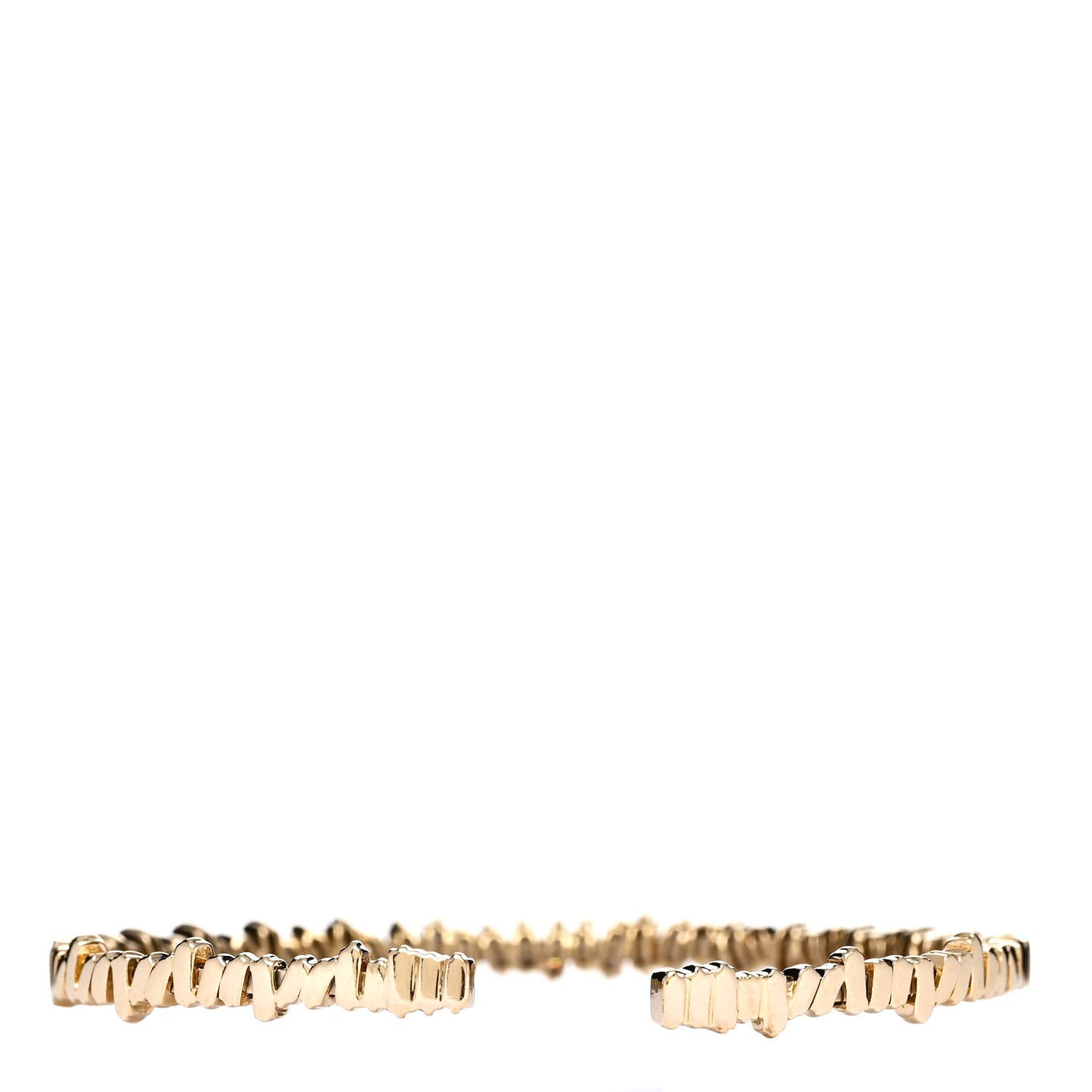 18K Yellow Gold Diamond Fireworks Baguette Cuff Bracelet