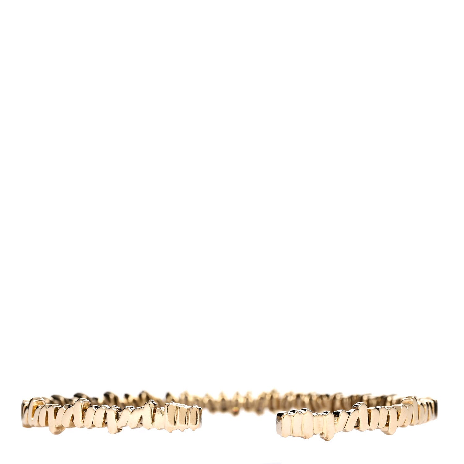 Suzanne Kalan 18K Yellow Gold Diamond Fireworks Baguette Cuff Bracelet 2 of 3