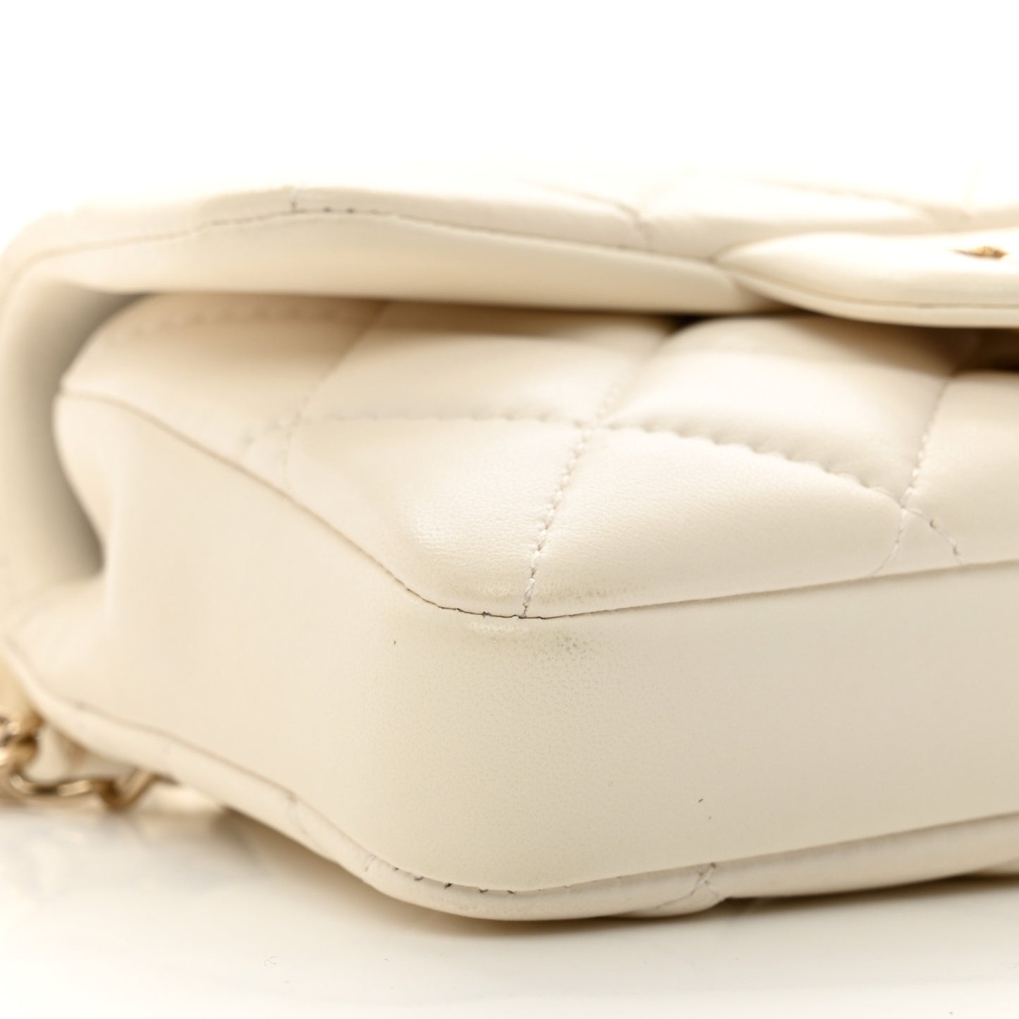 Lambskin Quilted Mini My Precious Waist Bag White