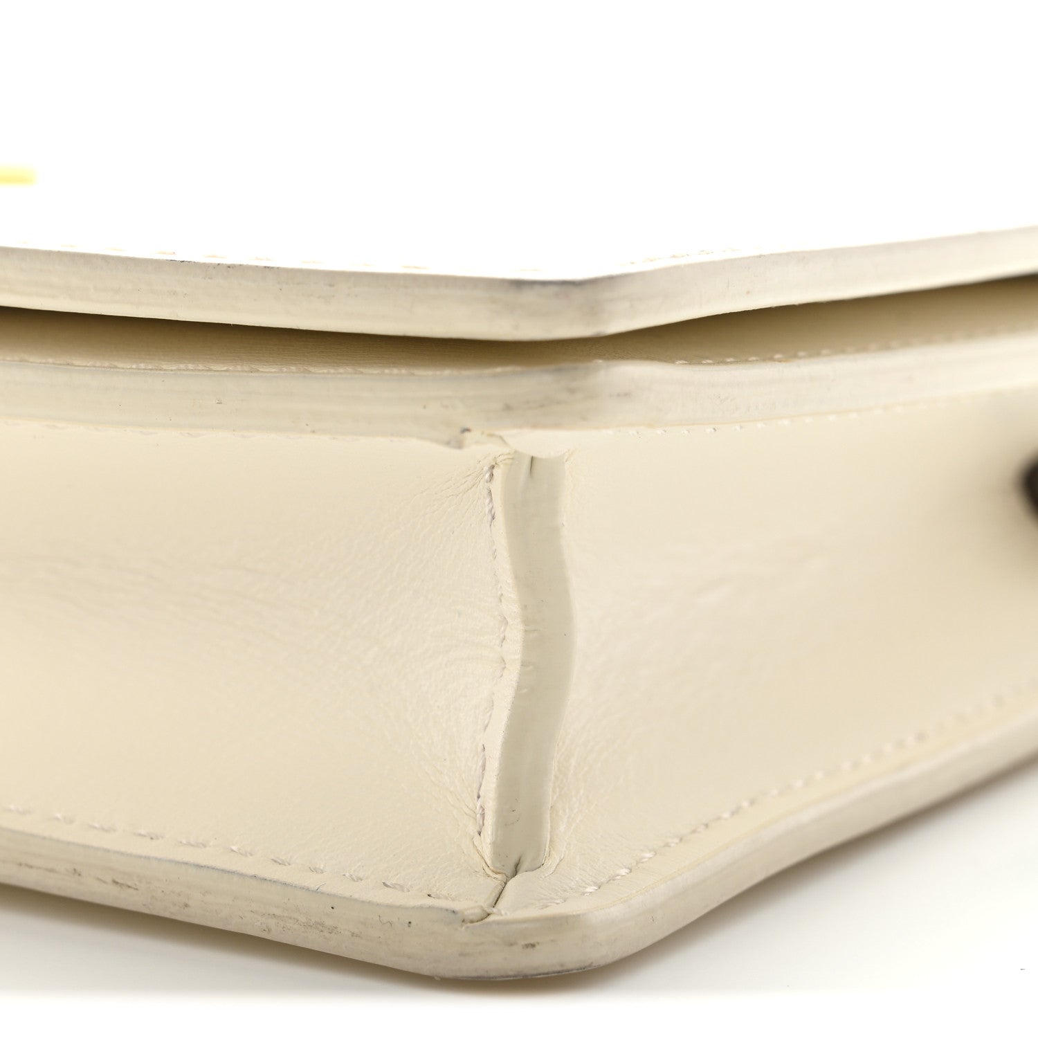 Off-White Calfskin Jitney 0.5 Cash Inside Crossbody Bag White