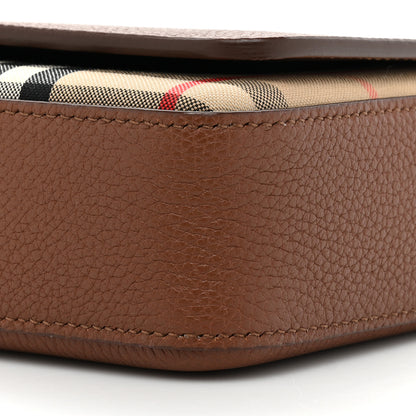 Burberry Grainy Calfskin Vintage Check Hampshire Crossbody Archive Beige Tan 7 of 8