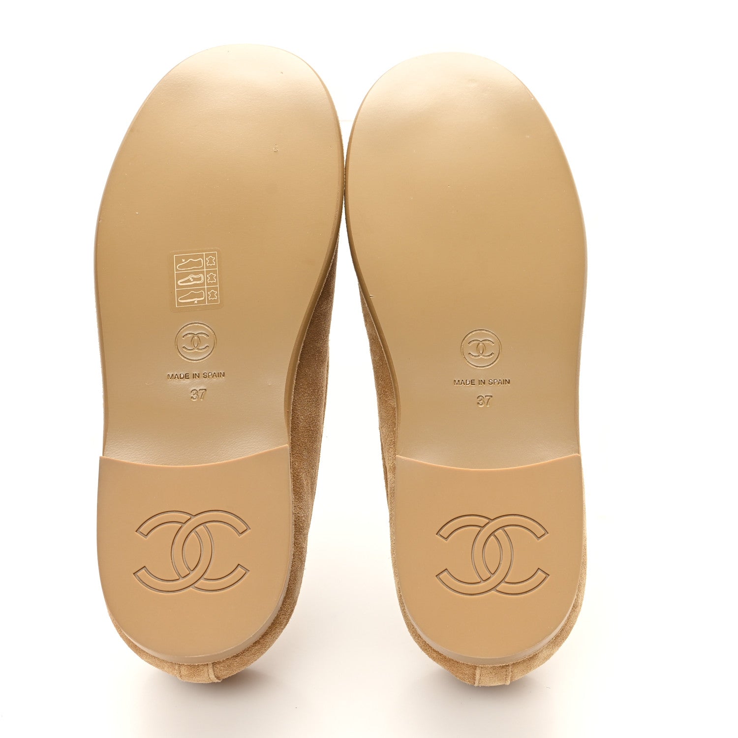 Chanel Suede Calfskin CC Loafers 37 Dark Beige 7 of 9