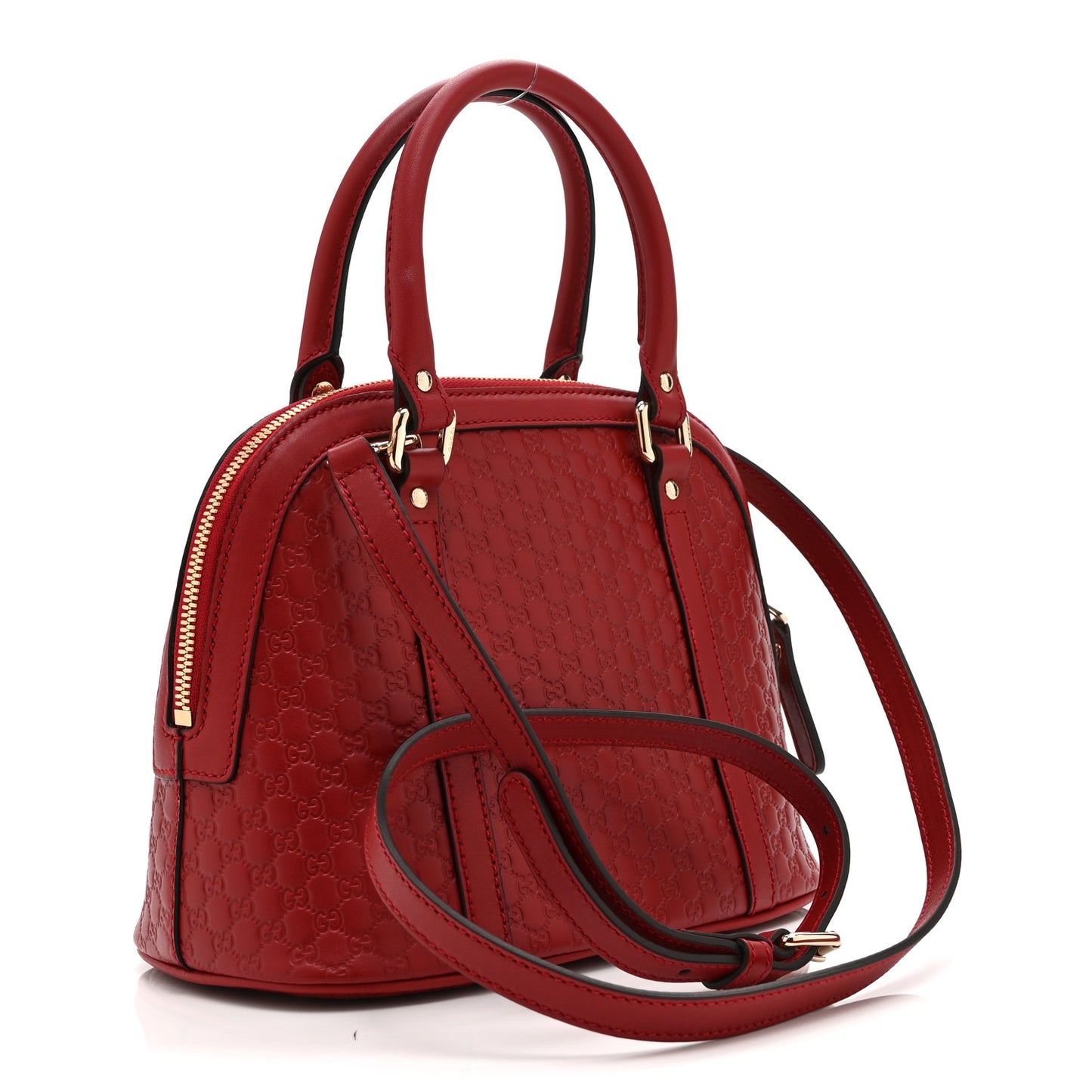 Soft Microguccissima Mini Dome Bag Rosso