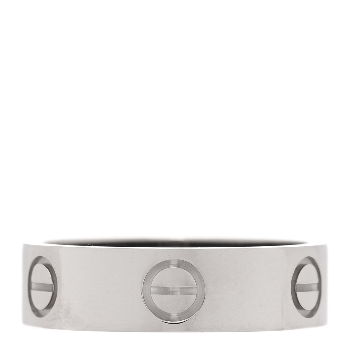 Cartier 18K White Gold 5.5mm LOVE Ring 55 7.25 1 of 5