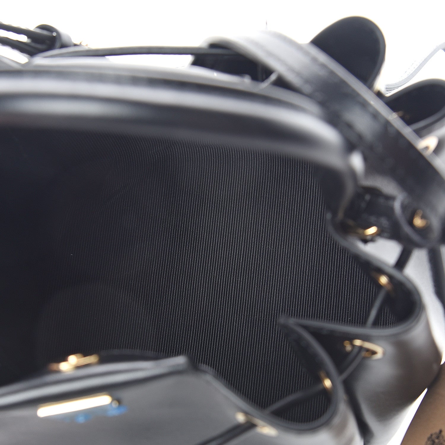 Burberry Calfskin Monogram Motif TB Bucket Black 4 of 7