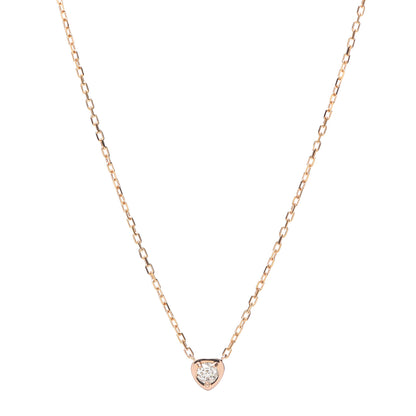 Cartier 18K Pink Gold Diamond D'Amour Heart Pendant Necklace 1 of 6