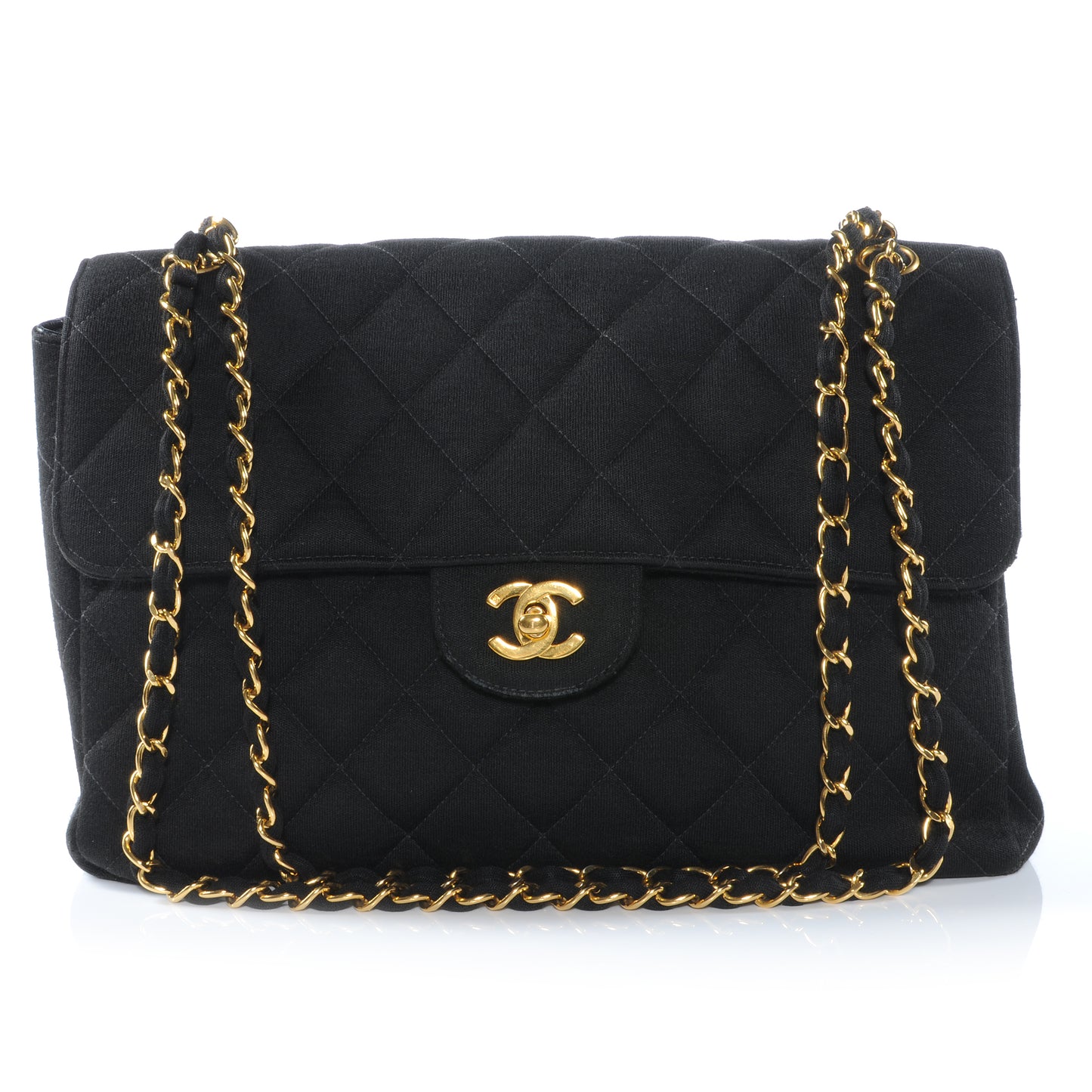 Jersey Double Sided Jumbo Flap Black