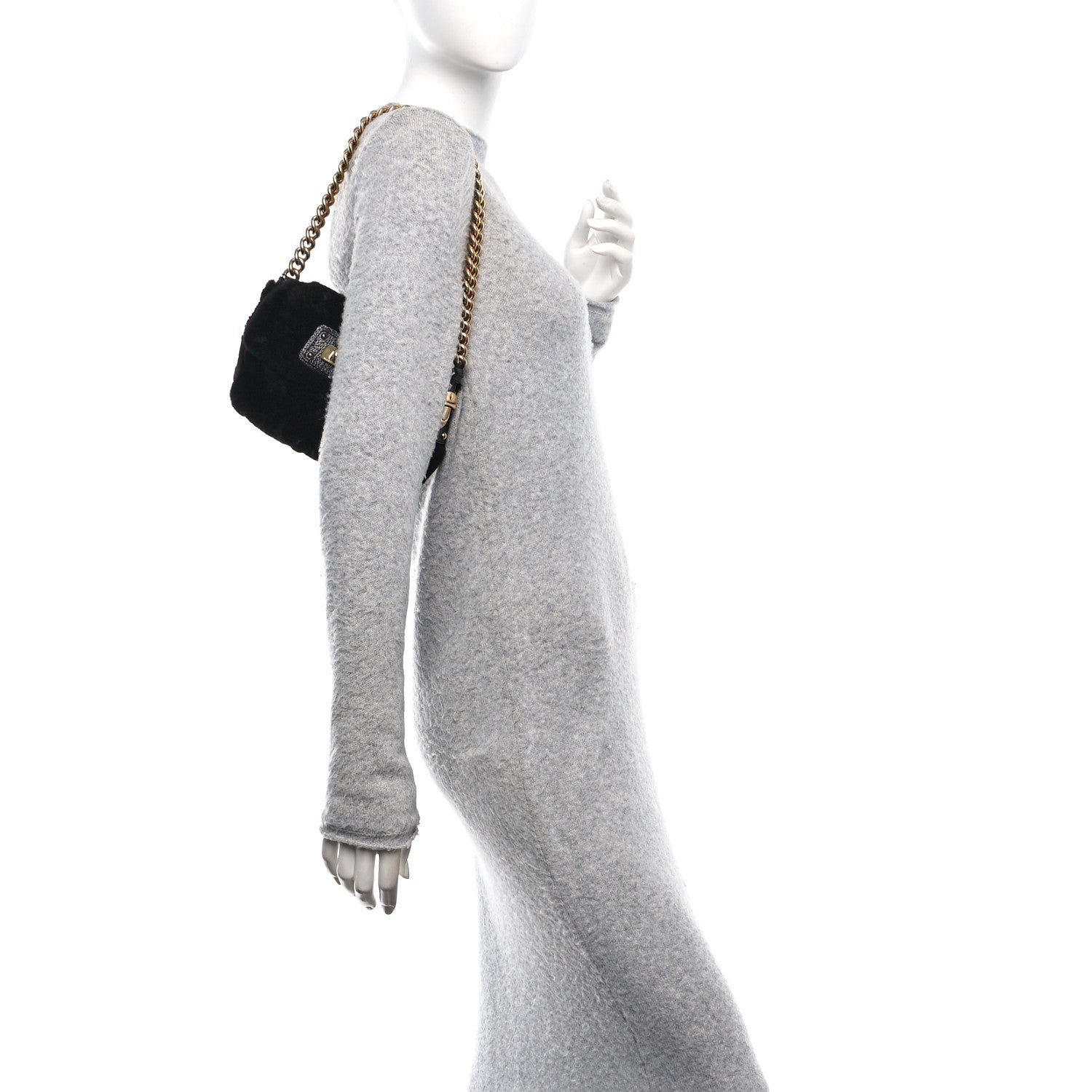 Marc Jacobs Faux Fur Clutch Black 2 of 10