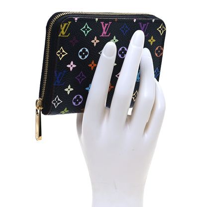 Louis Vuitton Monogram Multicolor Zippy Coin Purse Black Grenade 2 of 8