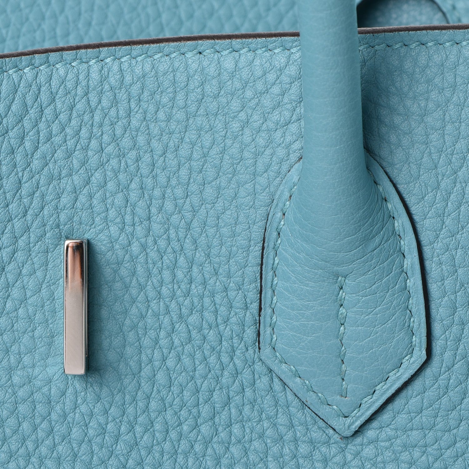 Hermes Taurillon Clemence Birkin 35 Bleu Atoll 26 of 36