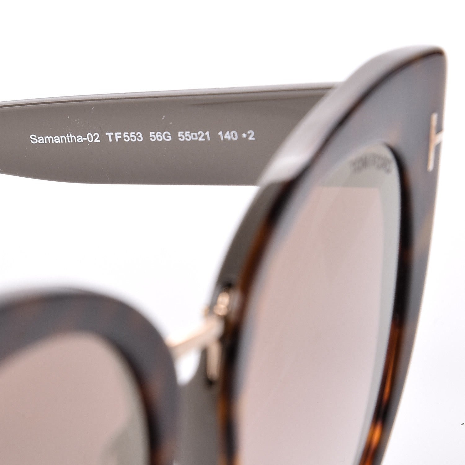 Tom Ford Samantha Cat Eye Sunglasses TF553 Havana 5 of 7