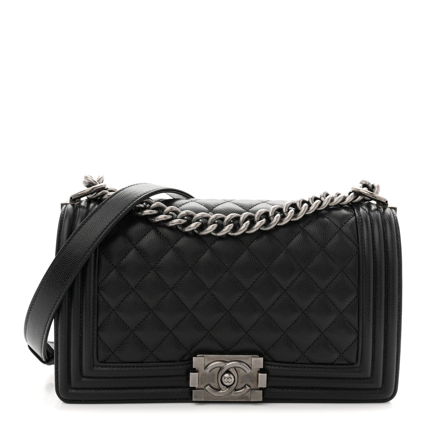 Chanel Caviar Quilted Medium Boy Flap Black 1 of 10