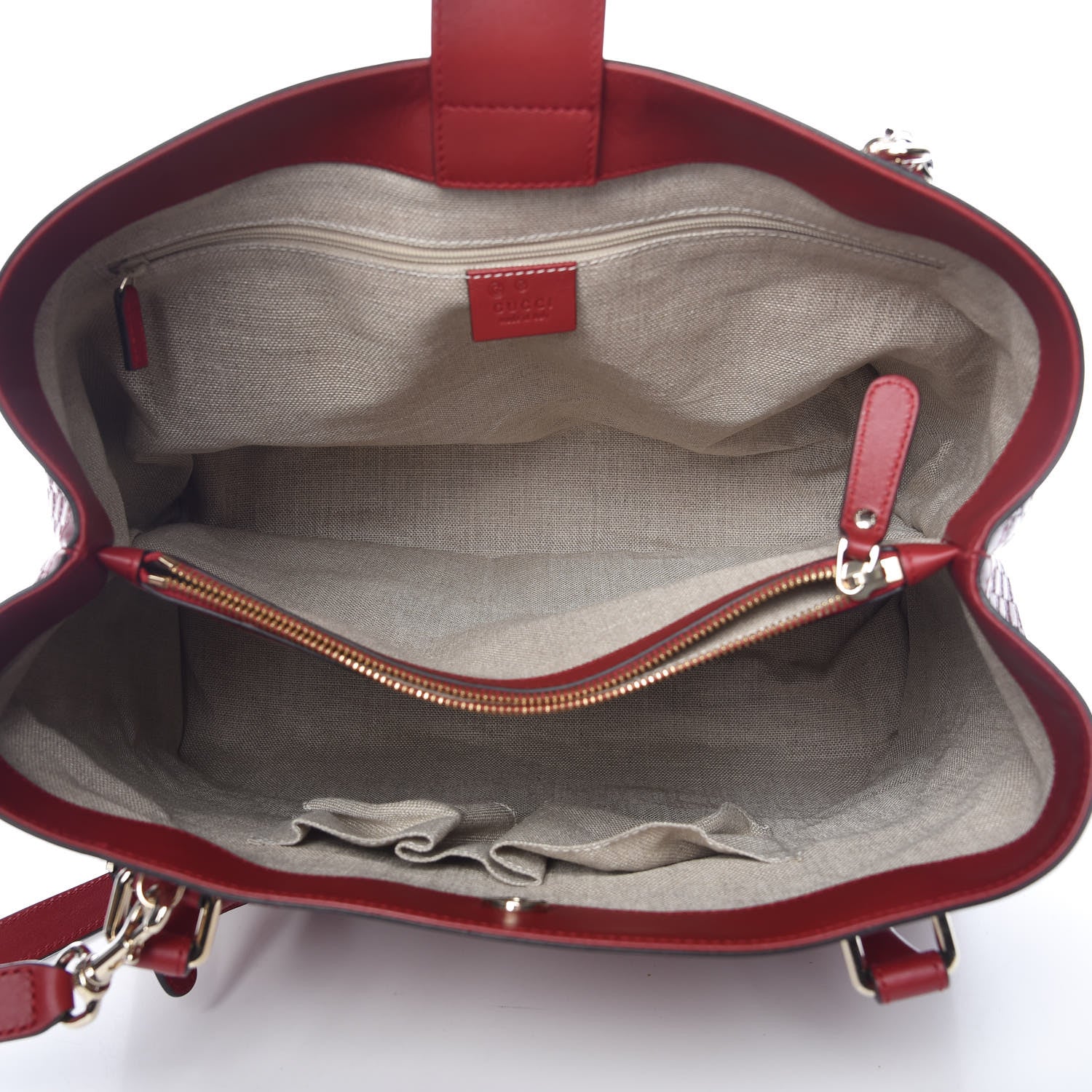 Gucci Soft Microguccissima Large Tote Red 6 of 10