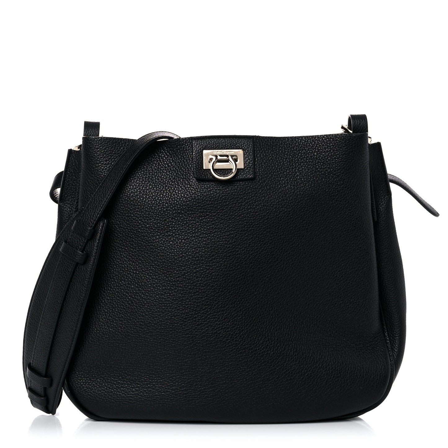 Calfskin Reverse Hobo Black