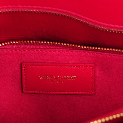 Saint Laurent Calfskin Small Sac De Jour Lipstick Fuchsia 6 of 7