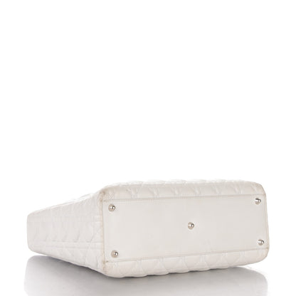 Christian Dior Lambskin Cannage Large Lady Dior White 4 of 9