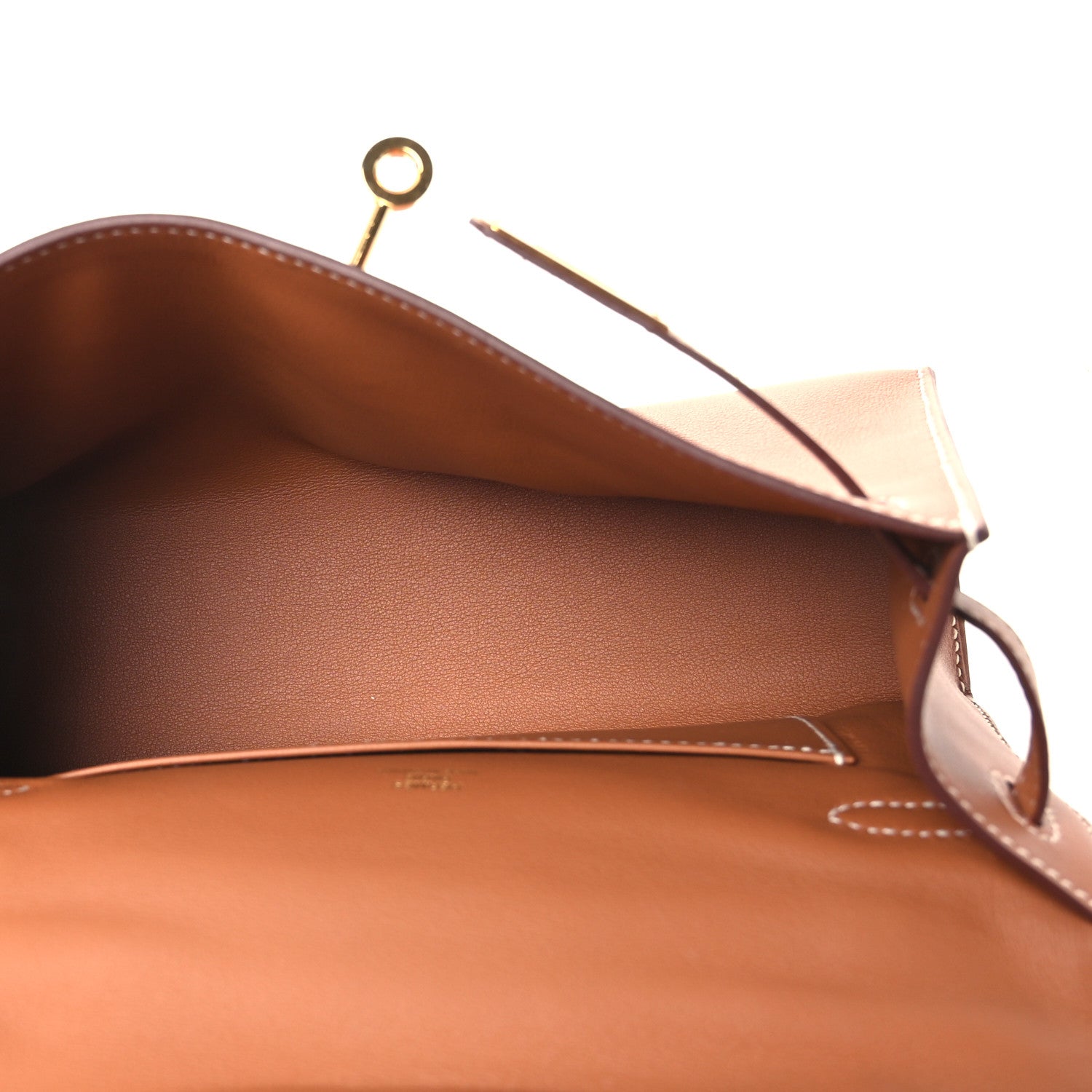 Hermes Swift Kelly Pochette Clutch Gold 5 of 11