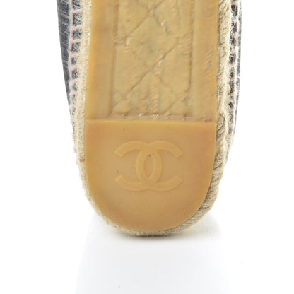 Chanel Striated Suede Espadrilles 37 Dark Grey 8 of 11