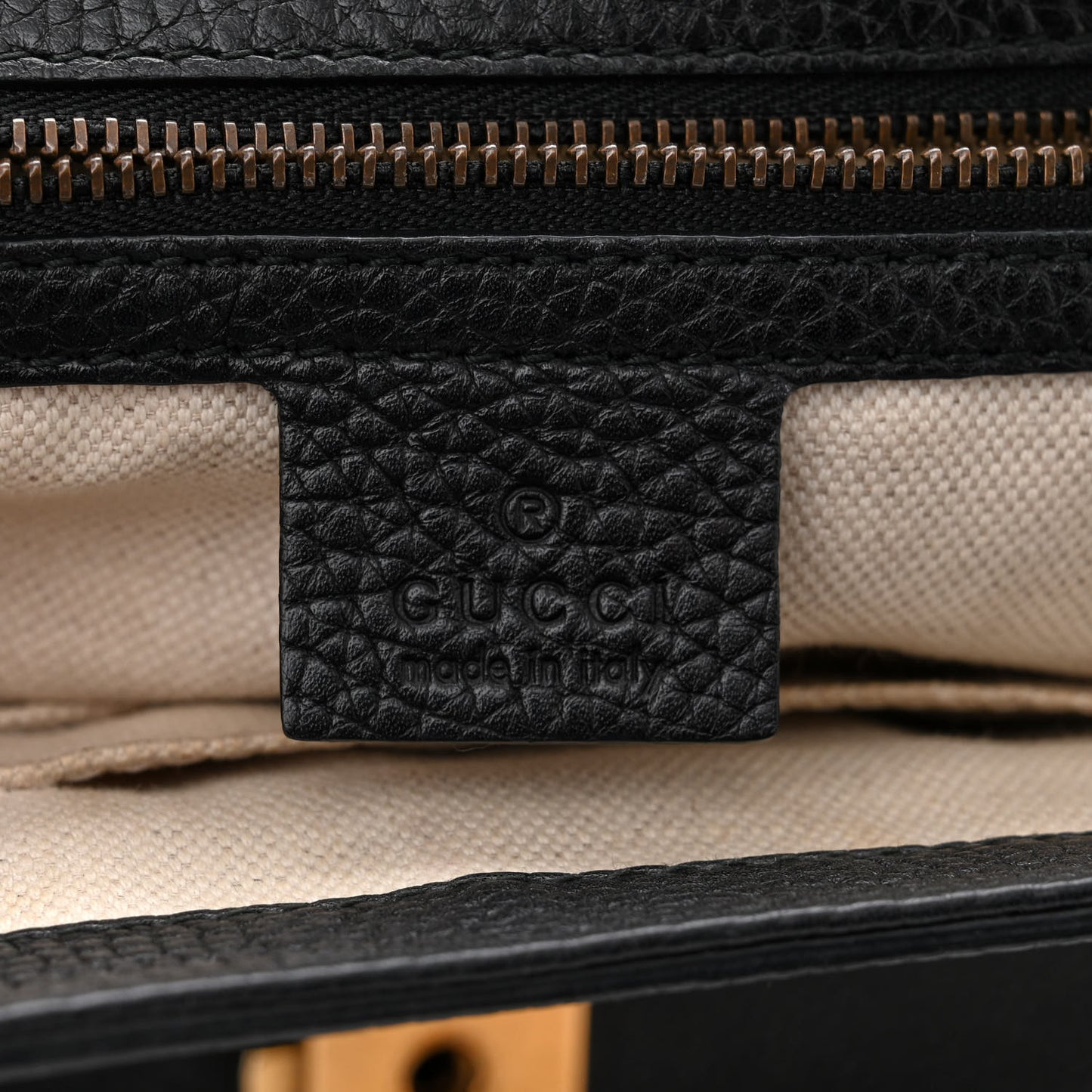 Calfskin Small GG Marmont Top Handle Bag Black