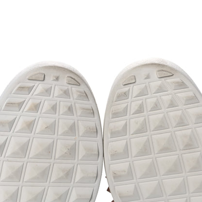 Valentino Garavani Calfskin Rockstud Untitled Open Sneakers 35 White Rose Cannelle 10 of 12