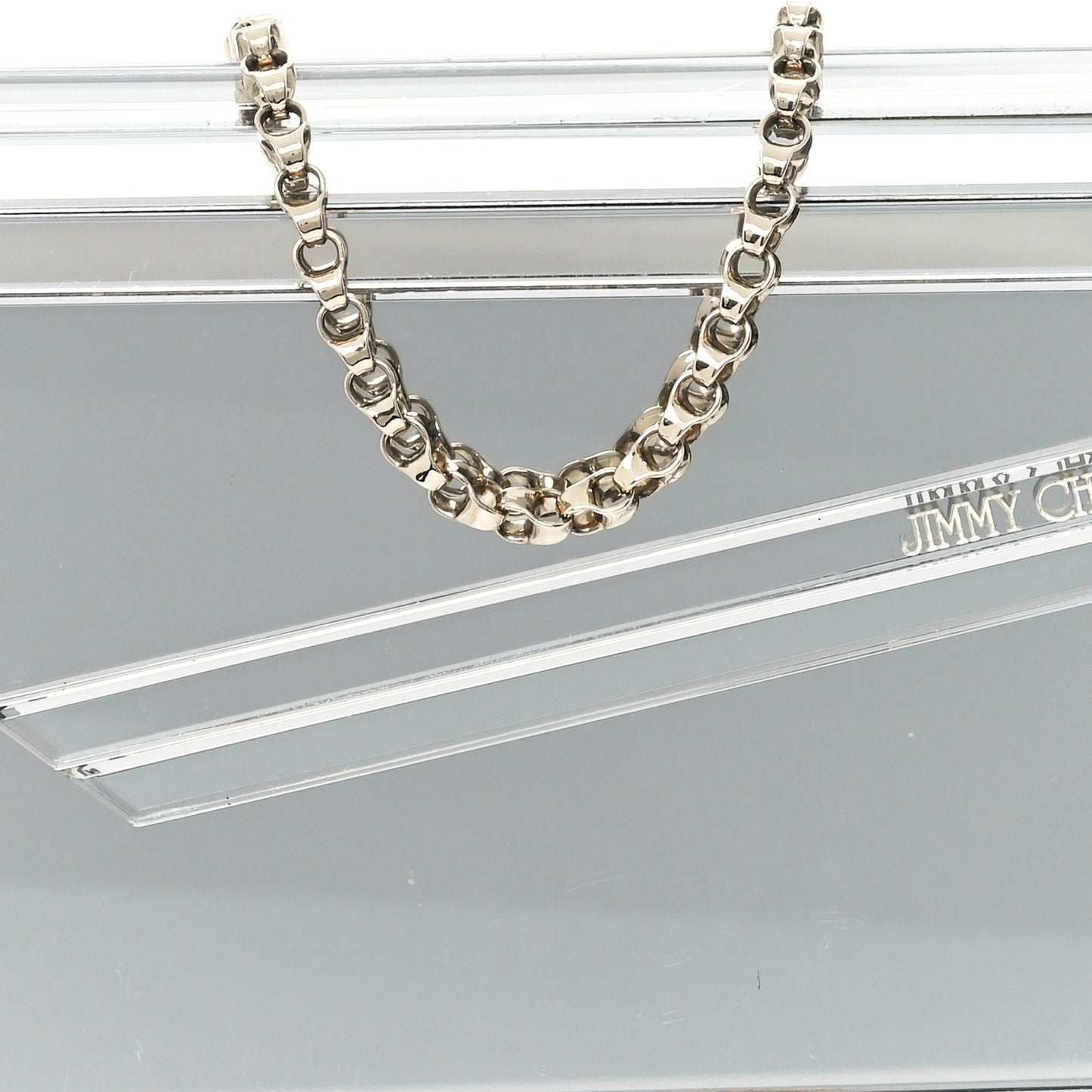 Acrylic Candy Mirror Clutch Silver