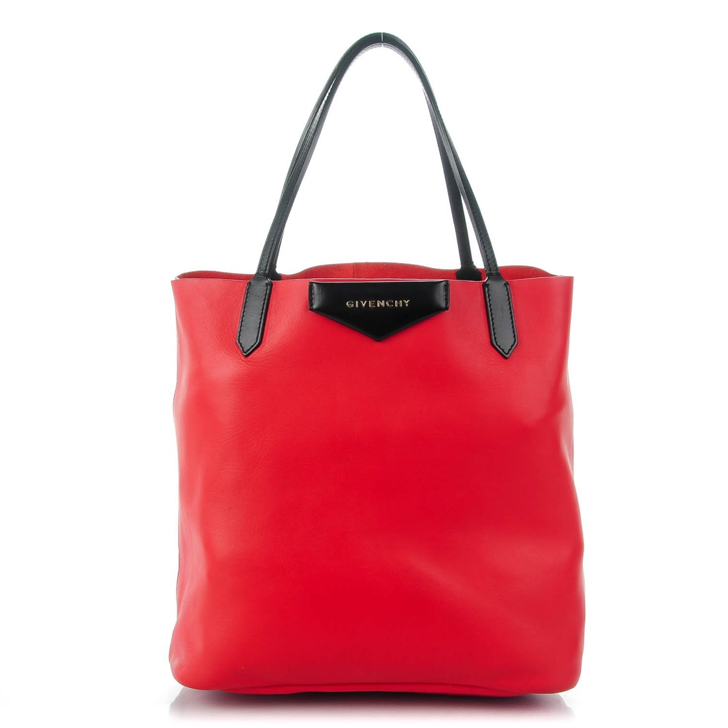 Calfskin Large Antigona Tote Red Black