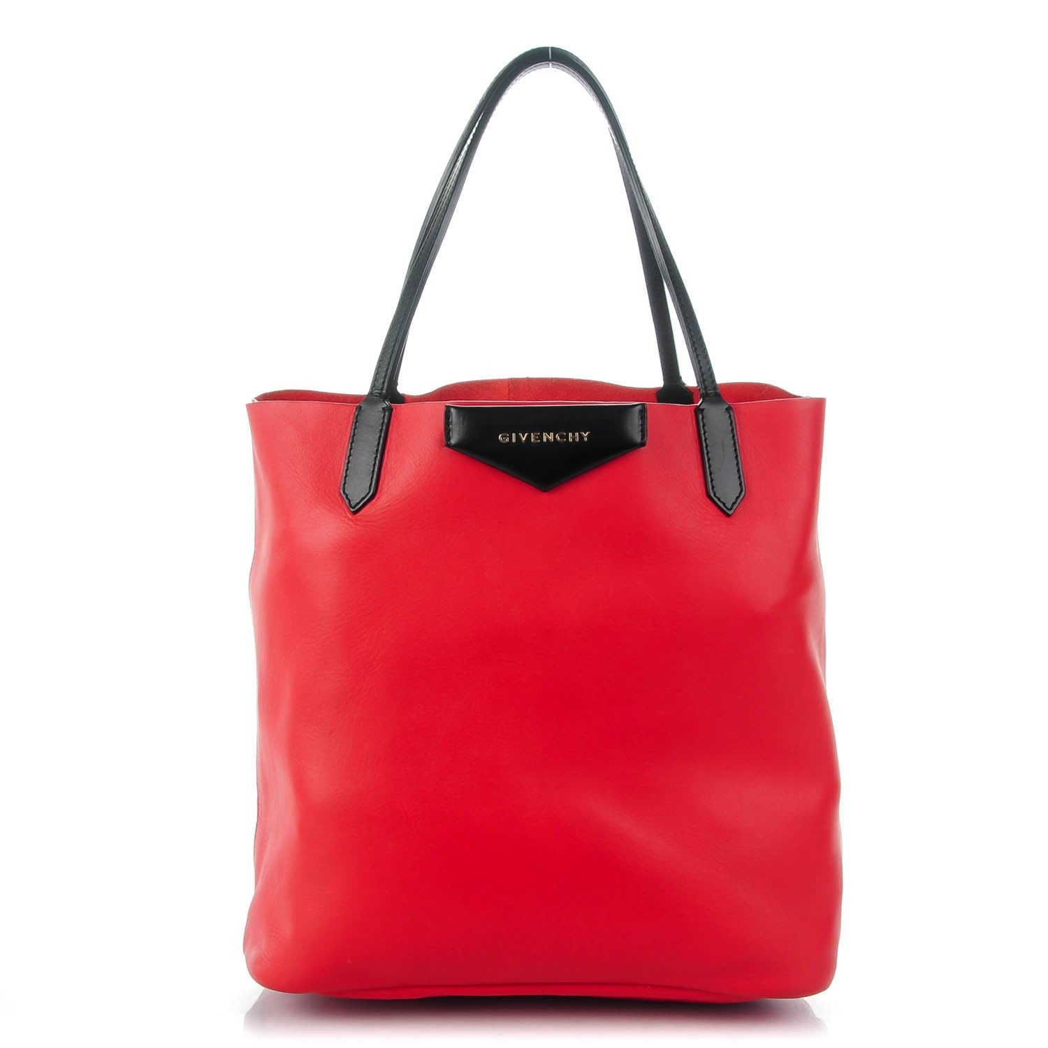 Givenchy Calfskin Large Antigona Tote Red Black 1 of 16