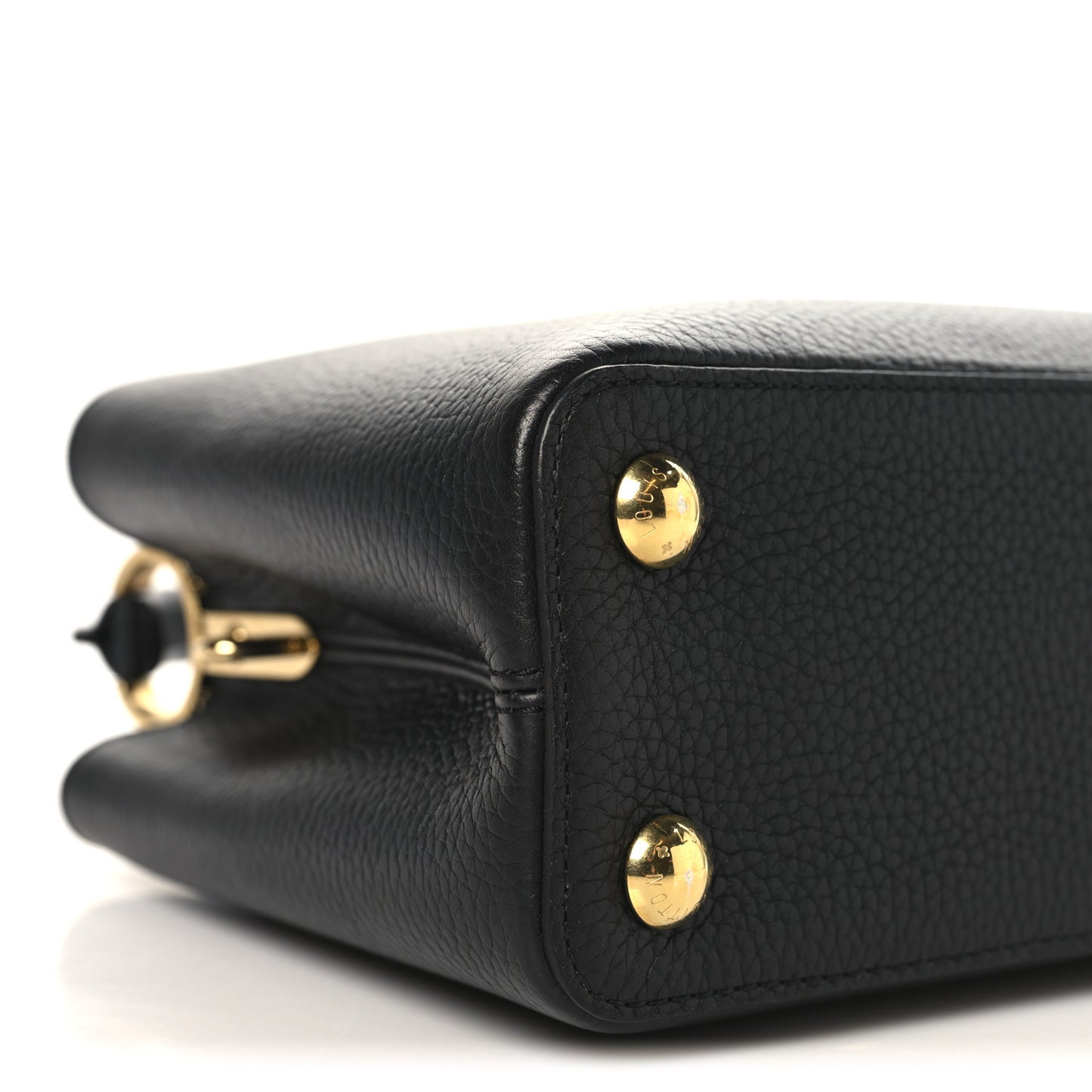 Taurillon Enamel Chain Capucines BB Black Multicolor