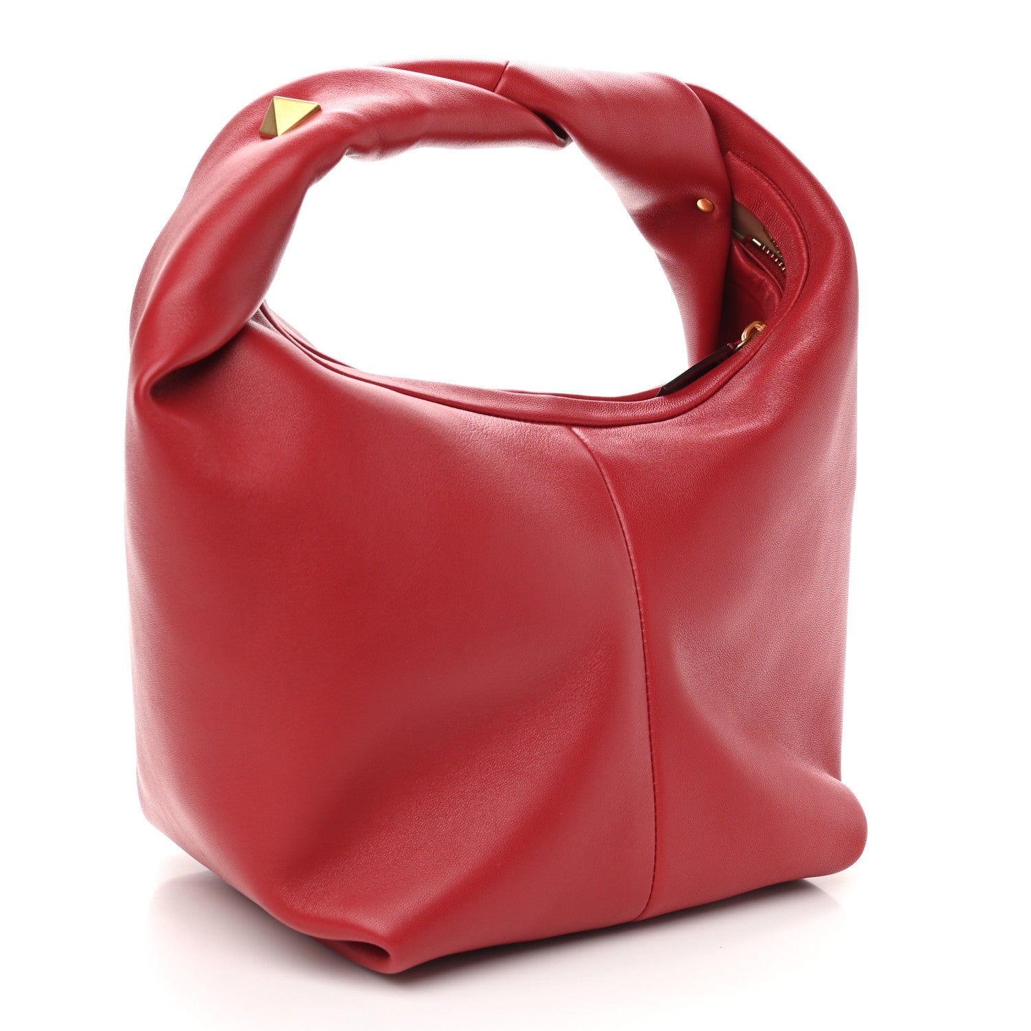 Valentino Garavani Nappa Small Roman Stud Hobo Rosso Valentino 3 of 8