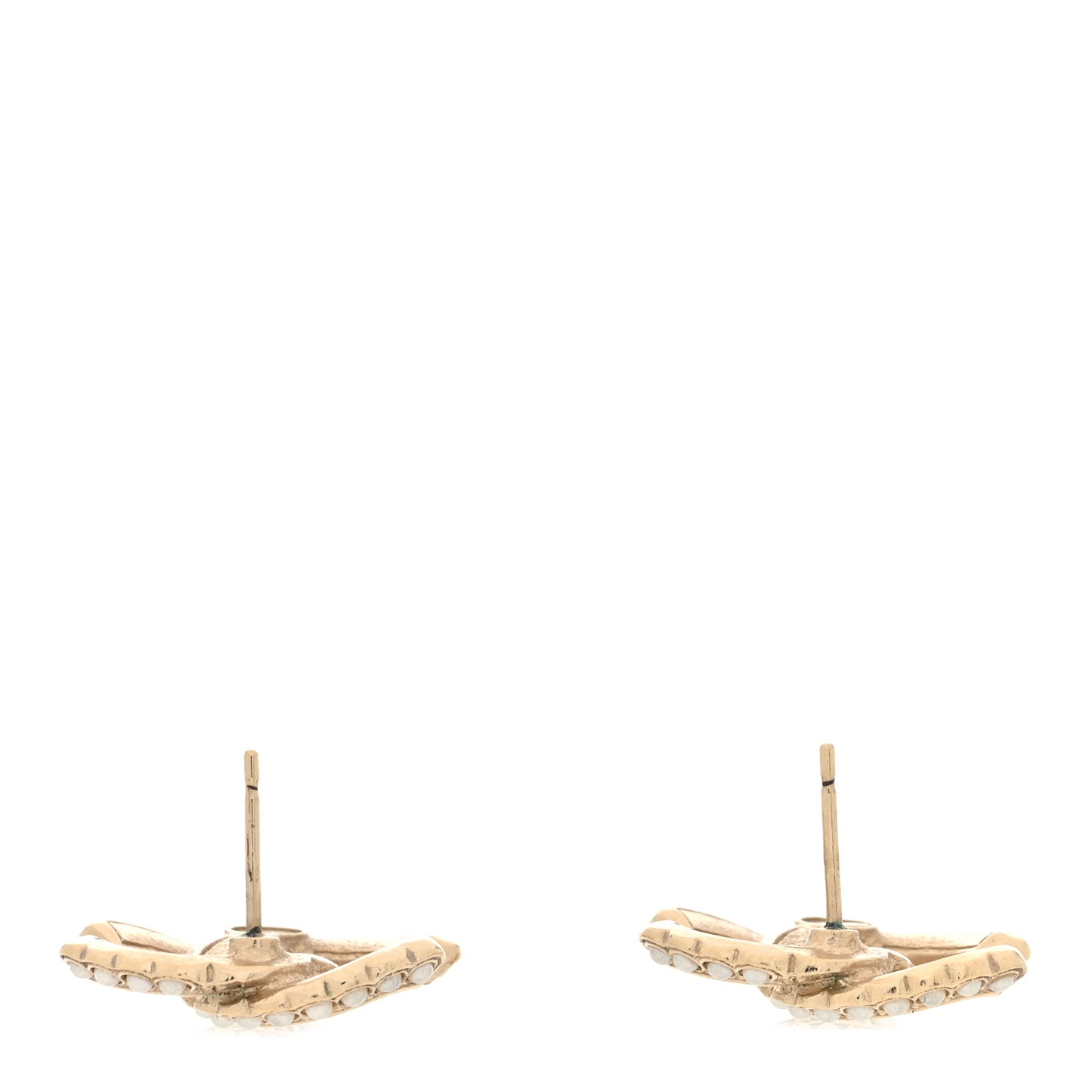 Pearl CC Earrings Gold