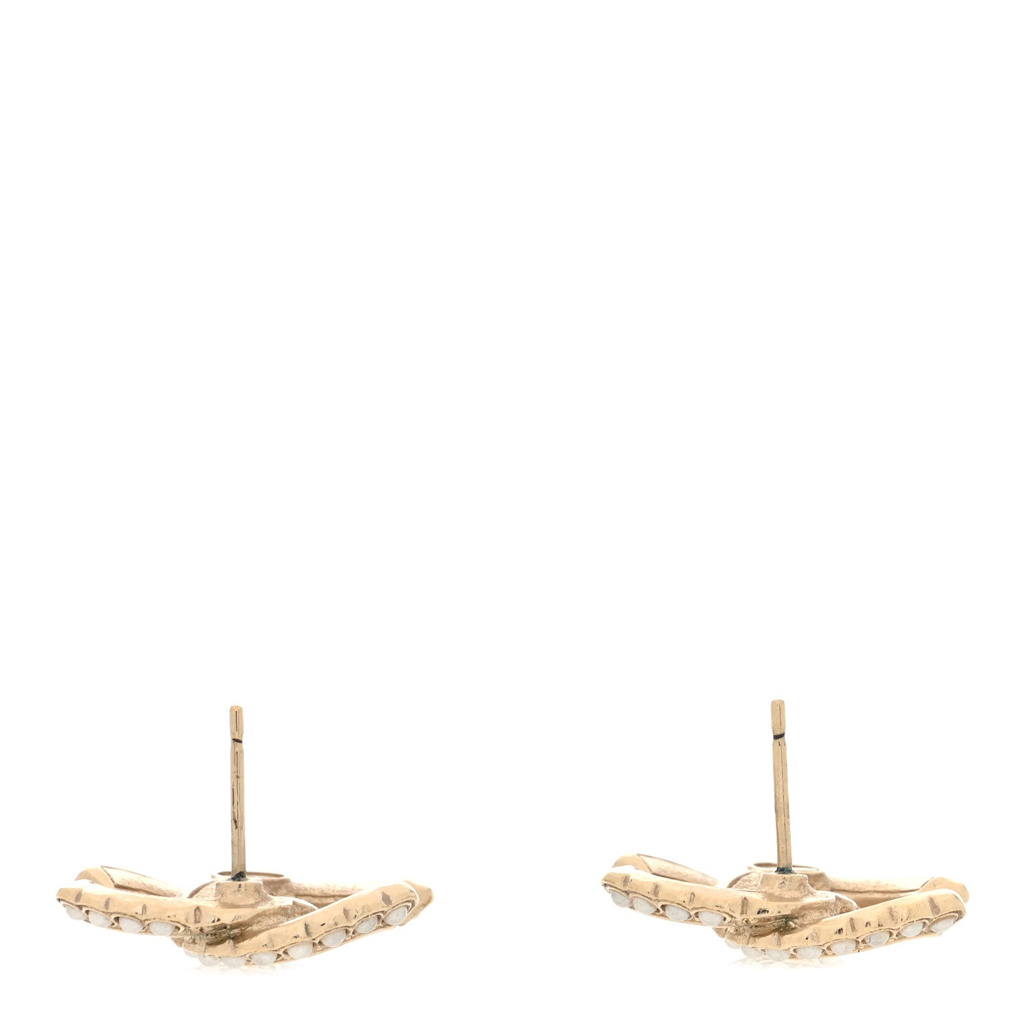 Chanel Pearl CC Earrings Gold 3 of 4