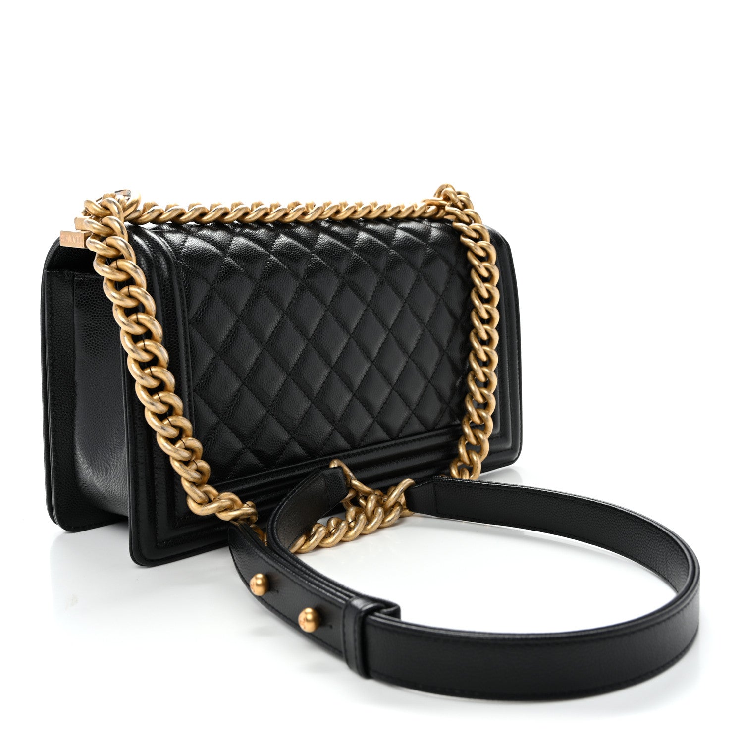 Chanel Caviar Quilted Medium Boy Flap Black 3 of 10
