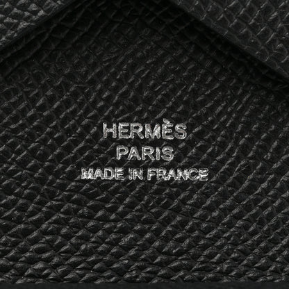 Hermes Epsom Calvi Duo Card Case Black 7 of 9