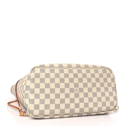 Louis Vuitton LOUIS VUITTON Damier Azur Neverfull MM Rose Ballerine 4 of 8