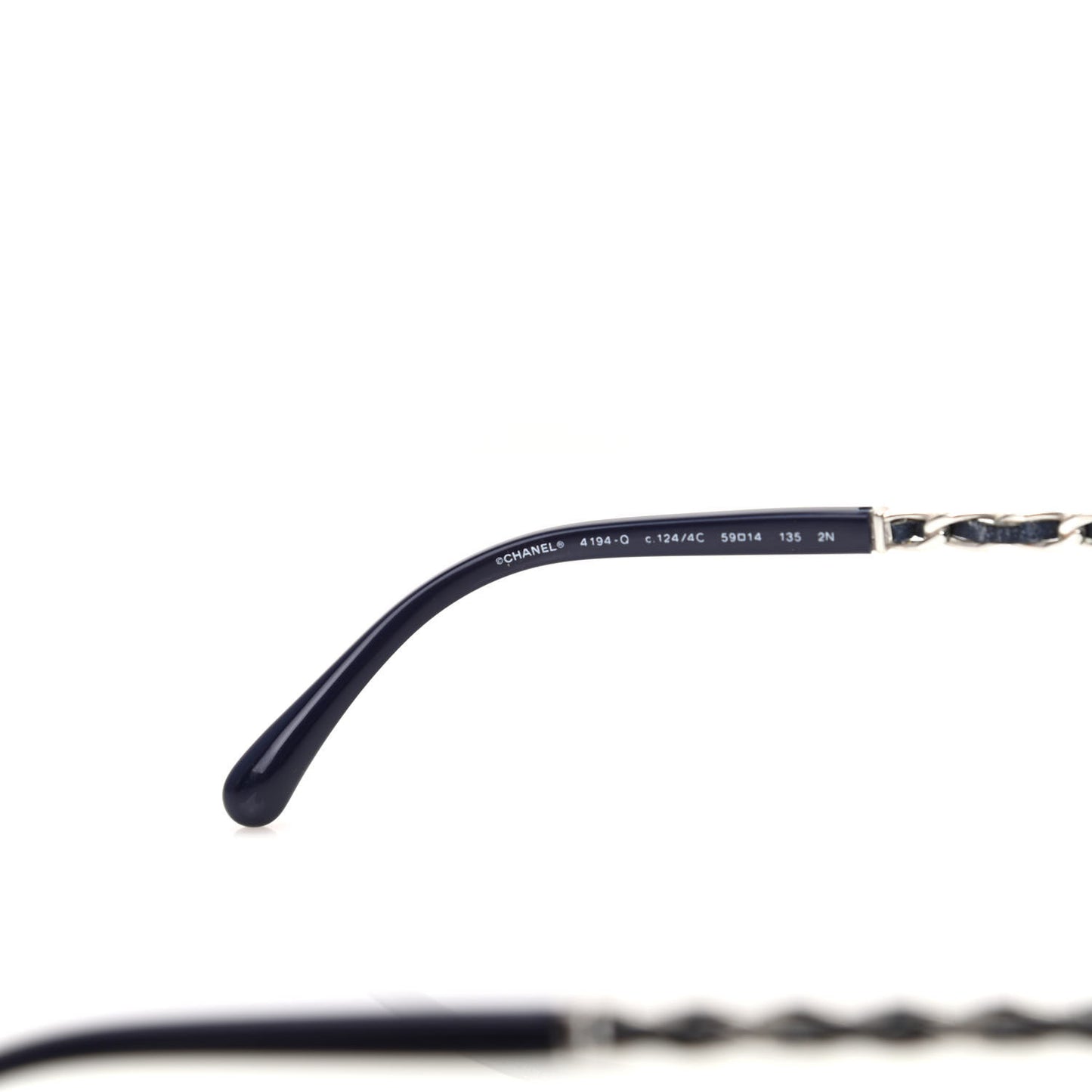 Lambskin Aviator Chain Sunglasses 4194-Q Blue