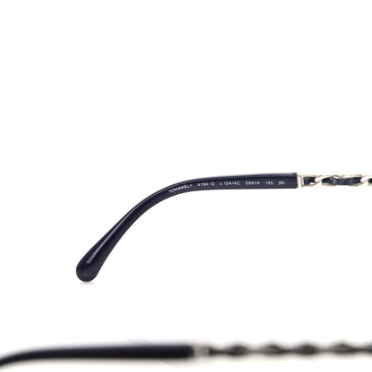 Chanel Lambskin Aviator Chain Sunglasses 4194-Q Blue 5 of 6