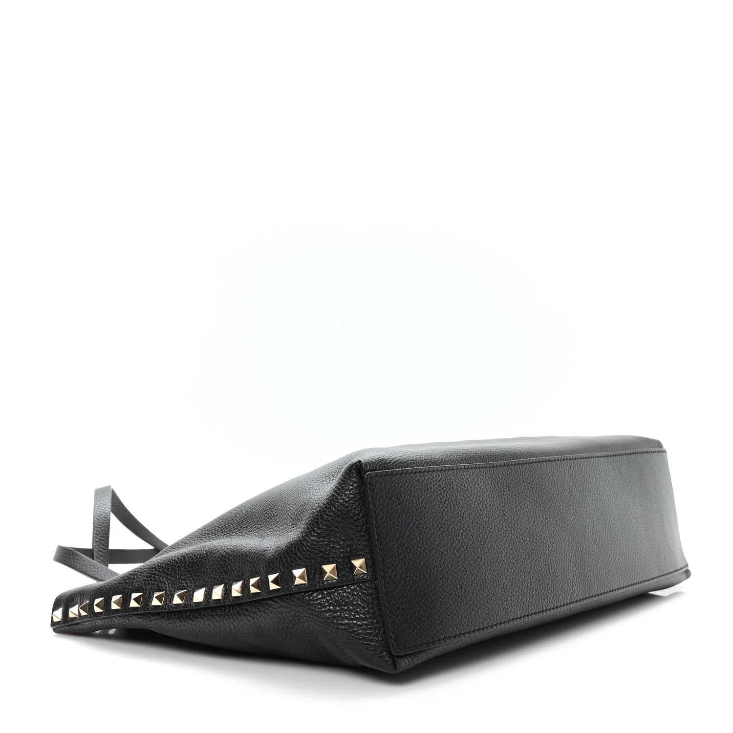 Valentino Garavani Grained Calfskin Small Rockstud Flip Lock Tote Black Rose Quartz 4 of 9