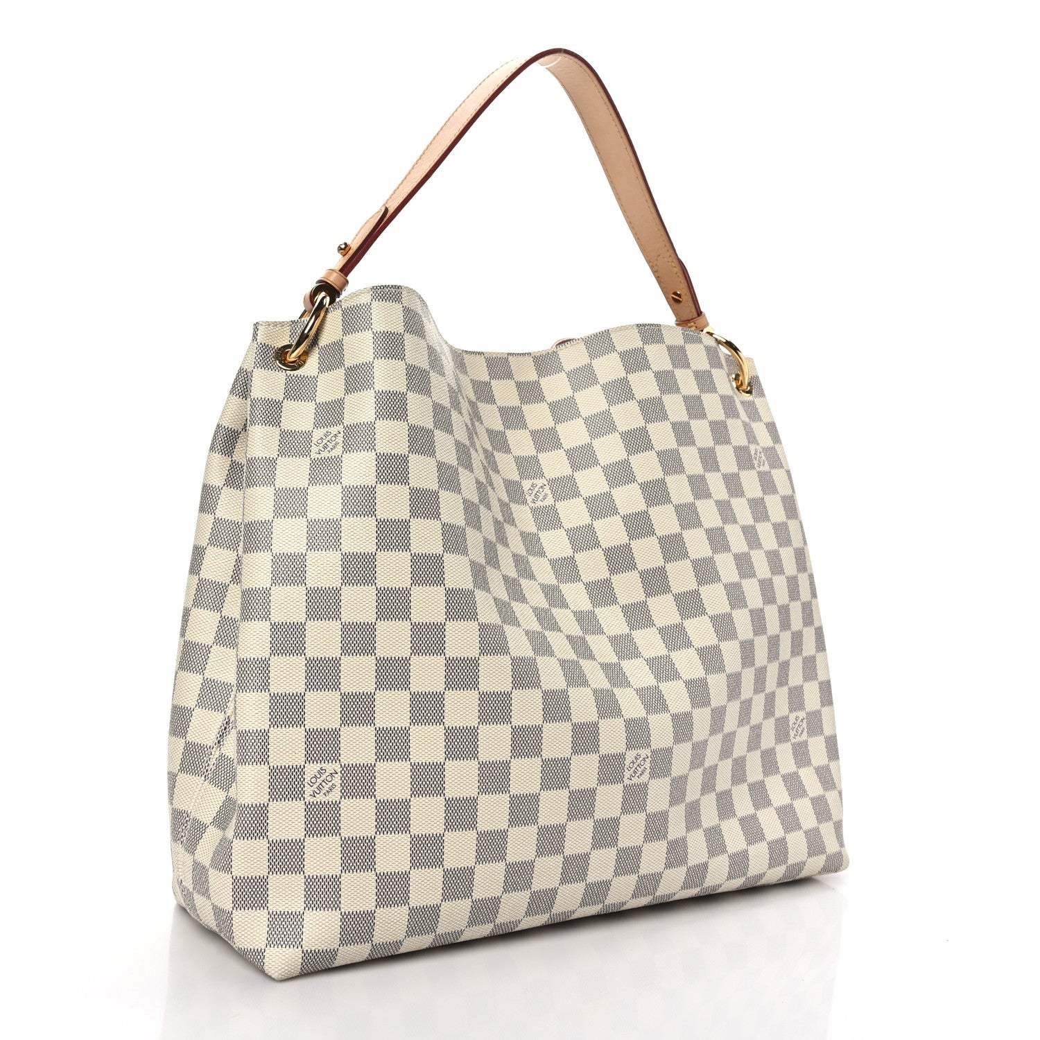Louis Vuitton Damier Azur Graceful MM Rose Ballerine 3 of 8