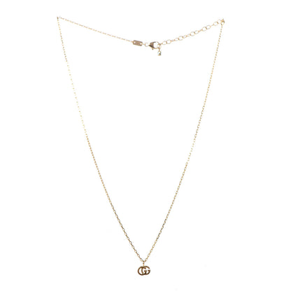 Gucci 18K Yellow Gold Blue Topaz Running G Pendant Necklace 3 of 6