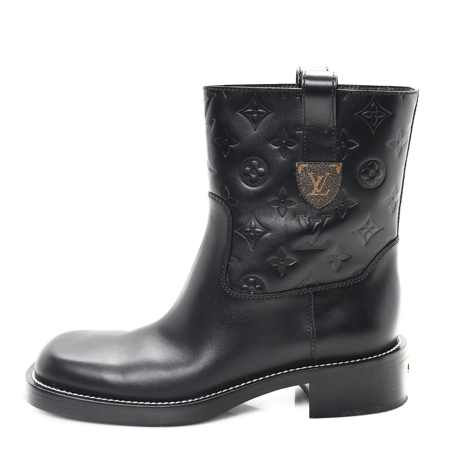 Calfskin Monogram Downtown Ankle Boots 39 Black