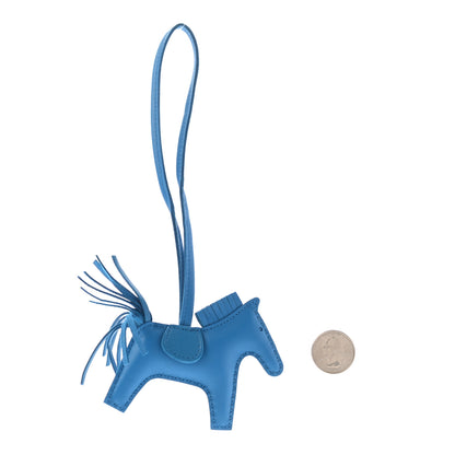 Hermes Milo Lambskin Grigri Rodeo Horse Bag Charm PM Bleu Zanzibar 2 of 4