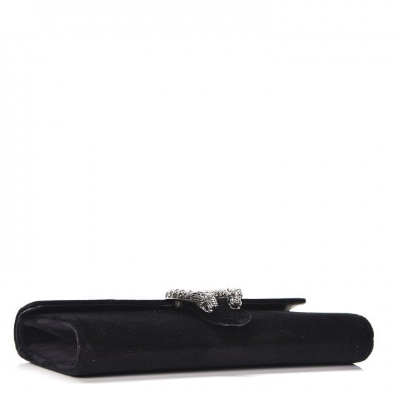 Velvet Dionysus Clutch Black