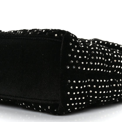 Saint Laurent Velvet Lambskin Quilted Rhinestone Sade Puffer Envelope Clutch Black 9 of 9