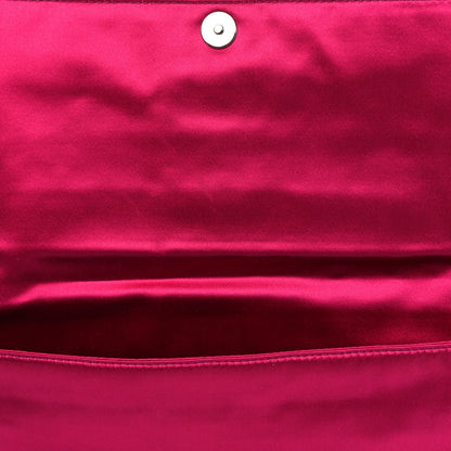 Prada Satin Rasso Bow Pochette Clutch Fuxia 5 of 10