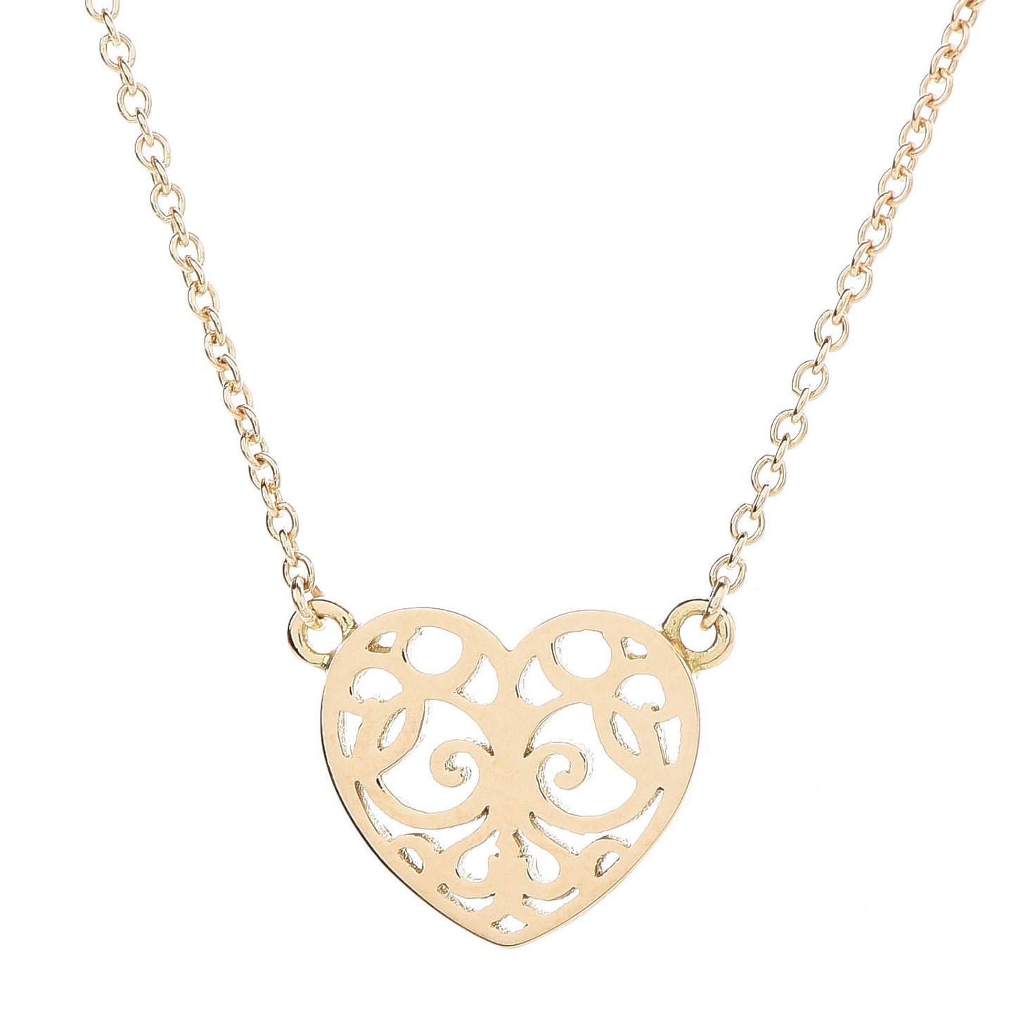 18K Yellow Gold Enchant Heart Pendant Necklace